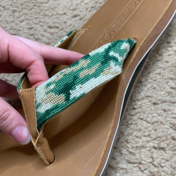 Men's Stars and Stripes Needlepoint Flip Flops by Smathers & Branson main image 0